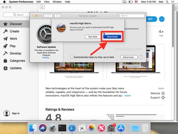 download mac os high sierra for pc